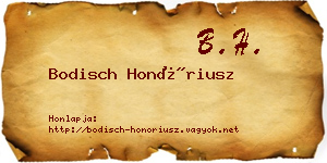 Bodisch Honóriusz névjegykártya